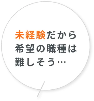 未経験だから希望の職種は難しそう…